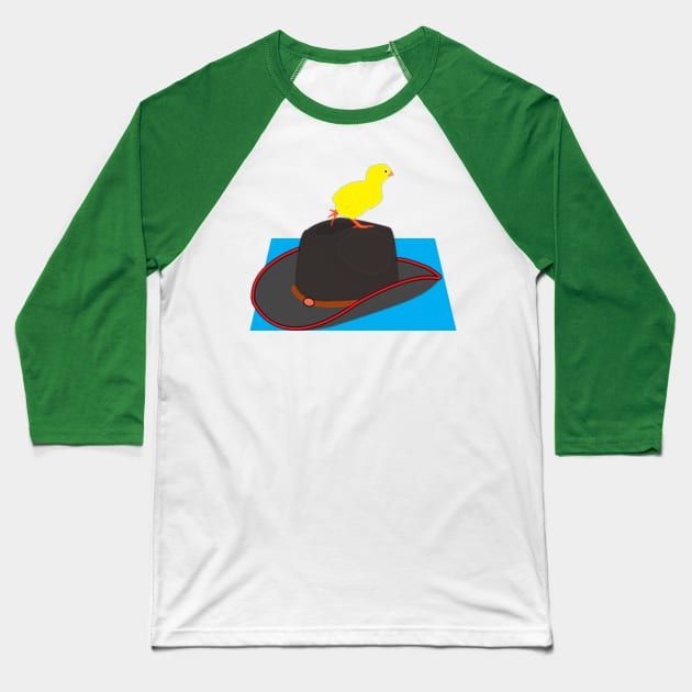 hat and yellow chicken Baseball T-Shirt by momomoma